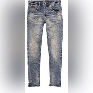 Purple Brand Paint Splatter Denim